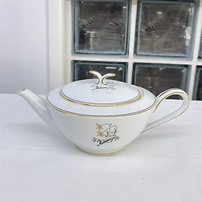 Buy Vintage Noritake China Teapot Dish White / Gold Gilt Tea Pot • 19.99£