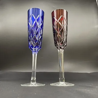 Buy Crystal Clear Industries CUT TO CLEAR BOHEMIAN Champagne Glasses Set Of 2 • 37.40£