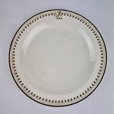 Buy Antique 19thC  Wedgwood Creamware Plate Armorial Crest 24.2cm #14 • 149£