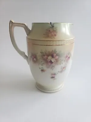Buy Old W & R Carlton Ware Stoke On Trent Floral Decorated Pitcher With Metal Top... • 65.32£