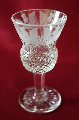 Buy A) Edinburgh Crystal Thistle Pattern - Liqueur Glass - Signed • 25£