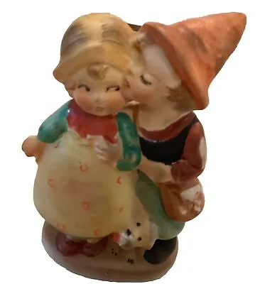 Buy Dutch Girl And Boy And Their Little Dog, Vintage, Hand Painted, Japan • 24.97£