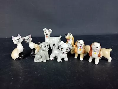 Buy Disney Lady And The Tramp Vintage Wade Mini Figurines X 8, Porcelain, Collect • 29.99£