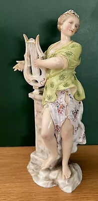 Buy Volkstedt Dresden Porcelain Lady With Lyre Classical Muse Erato Figurine C.1890 • 75£