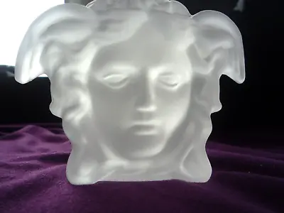 Buy Rosenthal Versace Glass Crystal Clear Paperweight  Brand New Boxed Medusa Head • 64£