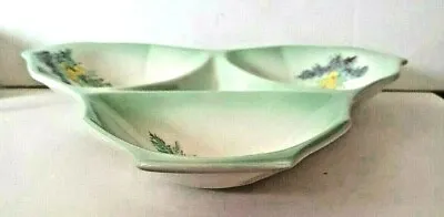 Buy Vintage Beswick Three-section Triangular Serving Dish With Floral Pattern #1910 • 9£
