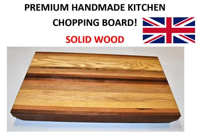 Buy Handmade Oak Sapele & Beech Solid Chopping Block Board Butchers Cutting • 124.99£