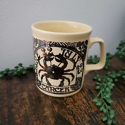 Buy Kilncraft 70s Vintage Horoscope Cancer Staffordshire Potteries Mug With Sticker • 14.99£
