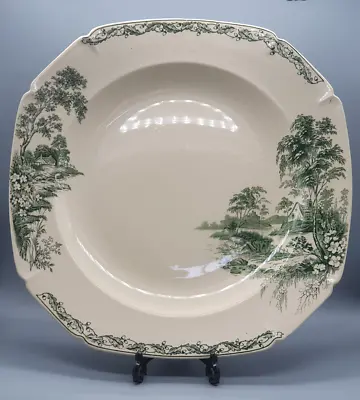 Buy Vintage John Maddock Pottery Serving Plate With Country Scene (1926+) • 18£