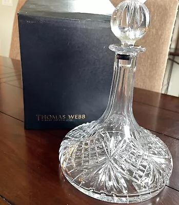 Buy Authentic Thomas Webb Crystal Decanter And Dolment Globets + Flutes. Make Offer! • 141.75£