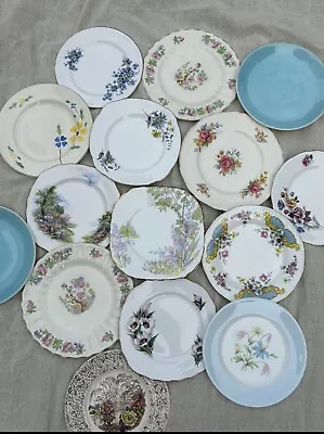 Buy Choice Of Stunning Floral Vintage China Plates - Dinner / Dessert & Tea Plates • 4£
