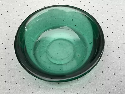 Buy Vintage Orrefors Sweden Fuja Green Glass Bowl • 22£