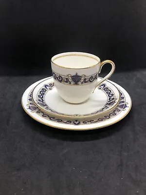 Buy ROYAL CAULDON ENGLAND URNS CREAM BLUE GOLD 22923 Trio Tea Set Cup Saucer (B9) • 13.99£