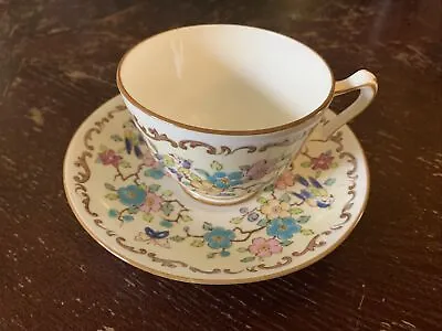 Buy Vintage Crown Staffordshire Fine Bone China England Floral Tea Cup & Saucer Set • 9.36£