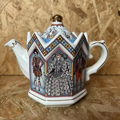 Buy Vintage James Sadler Ceramic Collectors Teapot Queen Elizabeth I Spanish Armada • 17.99£
