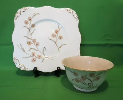 Buy Gorgeous Vintage Tuscan Floral Cake Plate And Sugar Bowl • 3.95£