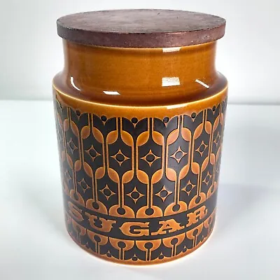 Buy Hornsea Heirloom Brown Sugar Jar Vintage Ceramic Storage Canister 6” 1976 70's • 14.99£