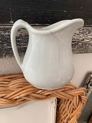 Buy Antique Ironstone Chunky Pitcher Farmhouse Shabby Chic Stained Crazed Patina • 56.58£