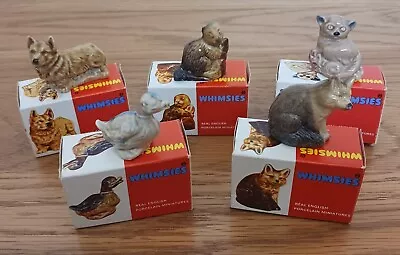 Buy Collection 5 X Red Boxed George Wade 'Whimmies' English Porcelain Animal Figures • 7.50£