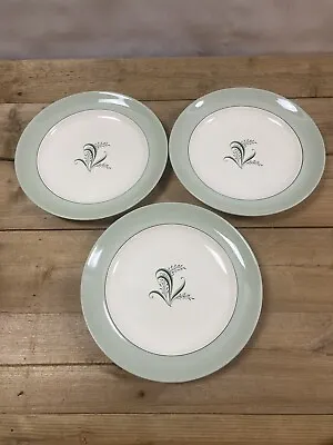 Buy 3 X Copeland Spode Olympus 10  Dinner Plates Tableware Vintage Green White • 30£