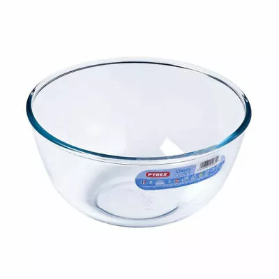 Buy Pyrex Classic Round Glass Bowl 3 Litre Transparent, Microwave Safe, Freezer Safe • 10.56£