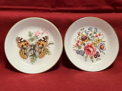 Buy 2 Royal Worcester Fine Bone China 51 Small Floral Plates Trinket Dish Tray 4” • 18.64£