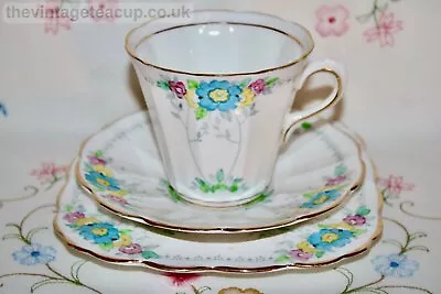 Buy RARE Art Deco Tuscan Tea Set English Fine Bone China Trio Cup Saucer Plate • 20£