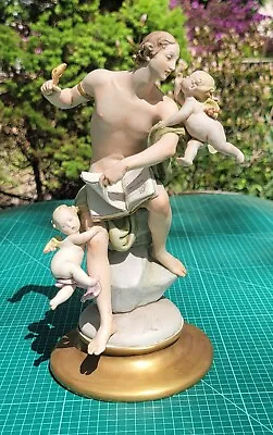 Buy CAPODIMONTE GUISEPPE CAPPE WORKS ART ITALY 1977 PORCELAIN FIGURE Poetry Cherubs • 359.90£