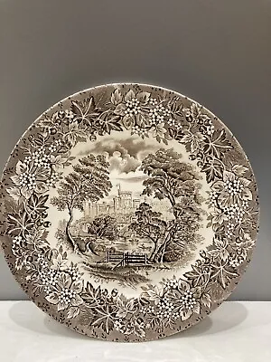 Buy English Ironstone Brown And White Dinner Plate, Windsor Castle Pattern 24.5 Cm • 5.99£