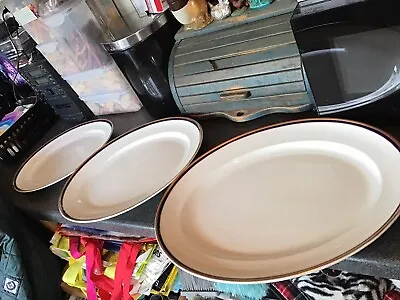 Buy 3 Large Serving Platters 14,16,18inch By Keeling&co Ltd Burslem  • 15£