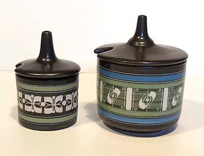 Buy Ambleside Pottery, George Cook Sgraffito , Two Preserve Pots • 24.95£