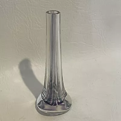 Buy Sommerso Bud Vase Single Stem Glass Blue Stripe Ribbon Collectible Art Glass • 15.99£