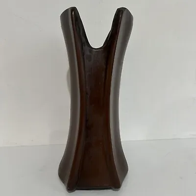 Buy Vintage Carolina Pottery Faux Wood Look Ceramic Vase MCM Style 10.5  Tall Curves • 38.47£