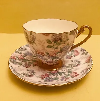 Buy Shelley Ripon Shape Chintz Glorious Summer Pattern Cup & Saucer C.1950's • 22£