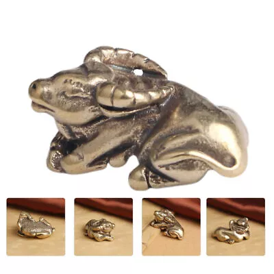 Buy  Zodiac Cow Decoration Desktop Brass Paperweight Bull Sculpture Chinese Style • 7.99£