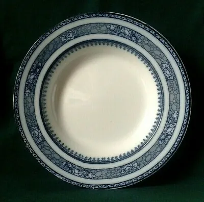 Buy Keeling & Co Losol Ware Ormonde Soup Plate Art Deco Rimmed Soup Bowl In Blue • 39.95£