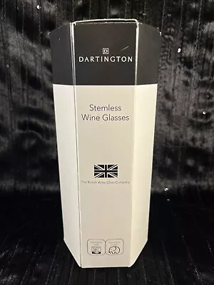 Buy Dartington Stemless Wine Glasses Set Of 2 New Open Box 4” • 18£