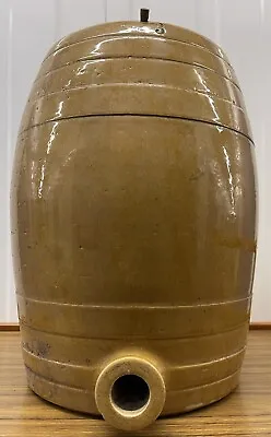 Buy Antique Stoneware Salt Glazed Spirit Water Barrel Cask H37cm • 75£