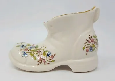 Buy Cre Irish Porcelain Boot Made In Galway Ireland Flowers Vines Delicate • 11.53£