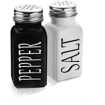 Buy 2 Pcs Salt And Pepper Pots Shakers Dispensers Condiment Pepper Glass Bottle GB • 5.69£