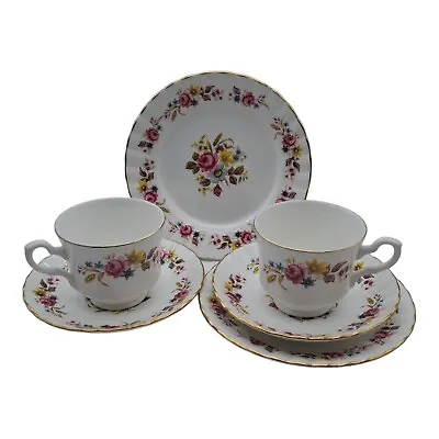 Buy Royal Stafford  Patricia  Trios X2 Cup Saucer And Small Plate 1960's Bone China • 14.99£