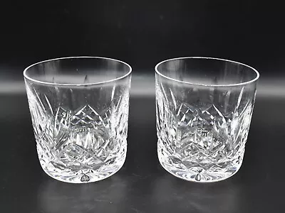 Buy 2 Vintage Waterford Crystal Lismore Double Old Fashioned Whisky Tumblers 3 3/8  • 56£