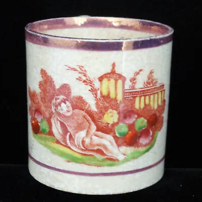 Buy Early Painted Creamware Childs Mug Cup ~ SLEEPING CHILD 1810 Staffordshire • 9.65£
