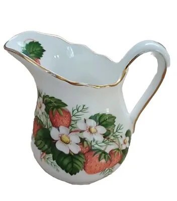 Buy Vintage Hammersley & Co Strawberry Ripe Hand Painted Cream Jug For Thomas Goode  • 5.75£