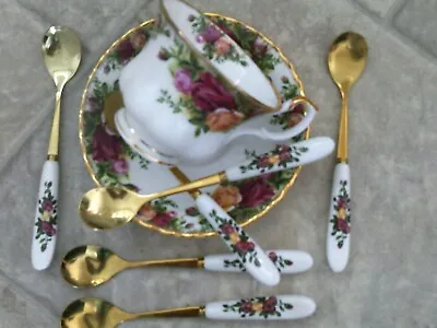 Buy 6 Attractive   Tea Spoons -  Good Match -Royal Albert  Old Country Roses  NEW • 12.99£