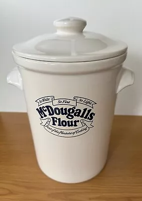 Buy 70s Vintage McDougalls Large White Flour Container Jar Honiton Pottery England • 23.49£
