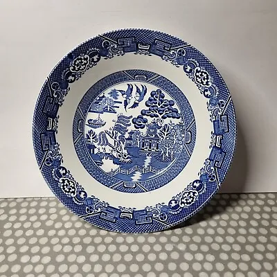 Buy Vintage Wood & Sons Woods Ware Blue And White Willow Pattern Large Bowl • 7.51£