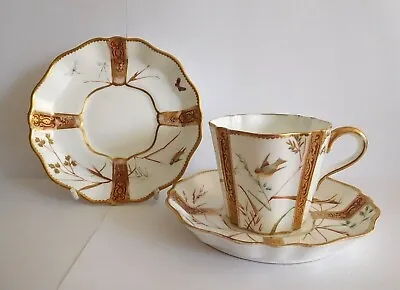 Buy Antique Wedgwood Aesthetic Cup And Saucer With Birds Butterflies And Dragonflyy • 60£