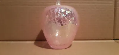 Buy Vintage Iridescent Pink Heron Glass Apple Ornament • 5.99£