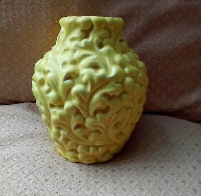 Buy SylvaC Rare Vintage 2928 Oak Leaf Small Vase 6  Yellow Satin VGC • 16£
